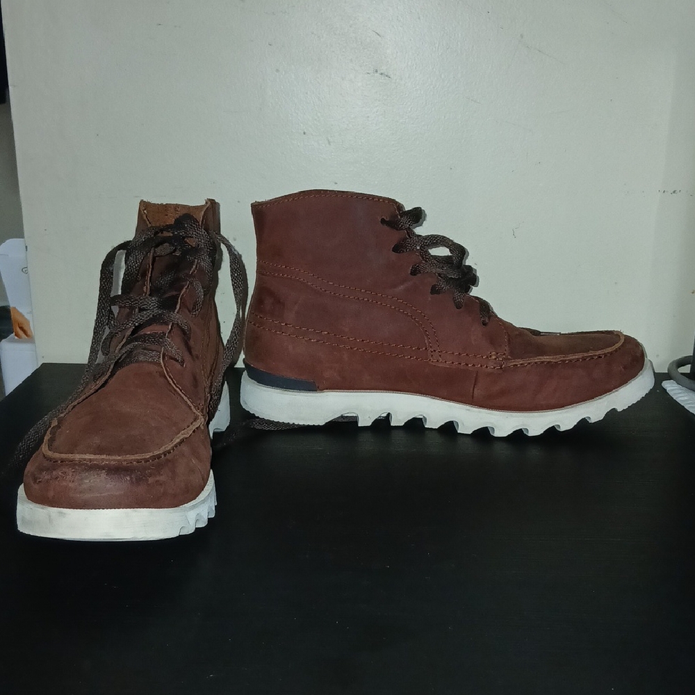 Sorel Men's Dark Brown Leather Boots